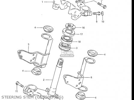 STEERING STEM (GS550EF/EG) - GS550ES GS550ESE GS550EF GS550ESF GS550ESG 83-86 (D-G) USA (E03)