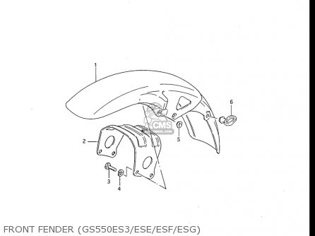 FRONT FENDER (GS550ES3/ESE/ESF/ESG) - GS550ES GS550ESE GS550EF GS550ESF GS550ESG 83-86 (D-G) USA (E03)