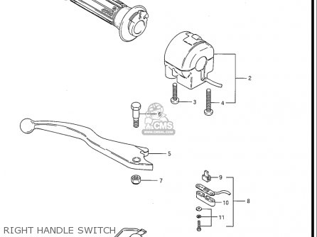 RIGHT HANDLE SWITCH - GS550ES GS550ESE GS550EF GS550ESF GS550ESG 83-86 (D-G) USA (E03)