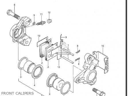 FRONT CALIPERS - GS550ES GS550ESE GS550EF GS550ESF GS550ESG 83-86 (D-G) USA (E03)