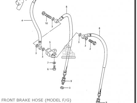 FRONT BRAKE HOSE (MODEL F/G) - GS550ES GS550ESE GS550EF GS550ESF GS550ESG 83-86 (D-G) USA (E03)