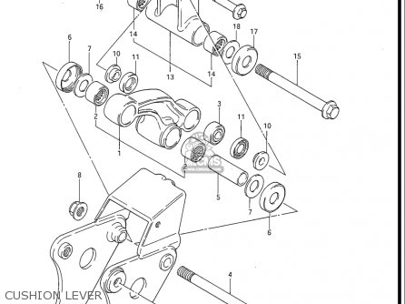 CUSHION LEVER - GS550ES GS550ESE GS550EF GS550ESF GS550ESG 83-86 (D-G) USA (E03)
