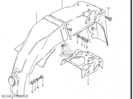 REAR FENDER - GS550ES GS550ESE GS550EF GS550ESF GS550ESG 83-86 (D-G) USA (E03)