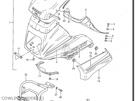 COWLING (MODEL F) - GS550ES GS550ESE GS550EF GS550ESF GS550ESG 83-86 (D-G) USA (E03)