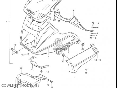 COWLING (MODEL G) - GS550ES GS550ESE GS550EF GS550ESF GS550ESG 83-86 (D-G) USA (E03)