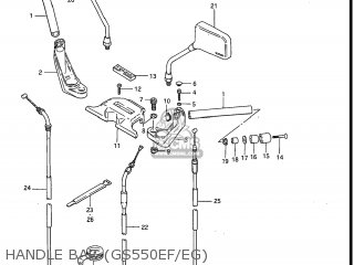 HANDLE BAR (GS550EF/EG) - GS550ES3 1984 (E) USA (E03)