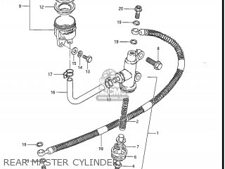 REAR MASTER CYLINDER - GS550ES3 1985 (F) USA (E03)