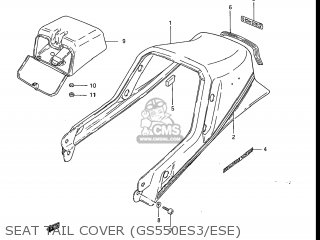 SEAT TAIL COVER (GS550ES3/ESE) - GS550ES3 1985 (F) USA (E03)