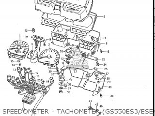 SPEEDOMETER - TACHOMETER (GS550ES3/ESE/ESF/ESG) - GS550ES3 1986 (G) USA (E03)