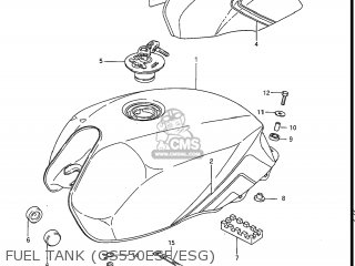 FUEL TANK (GS550ESF/ESG) - GS550ESE 1983 (D) USA (E03)