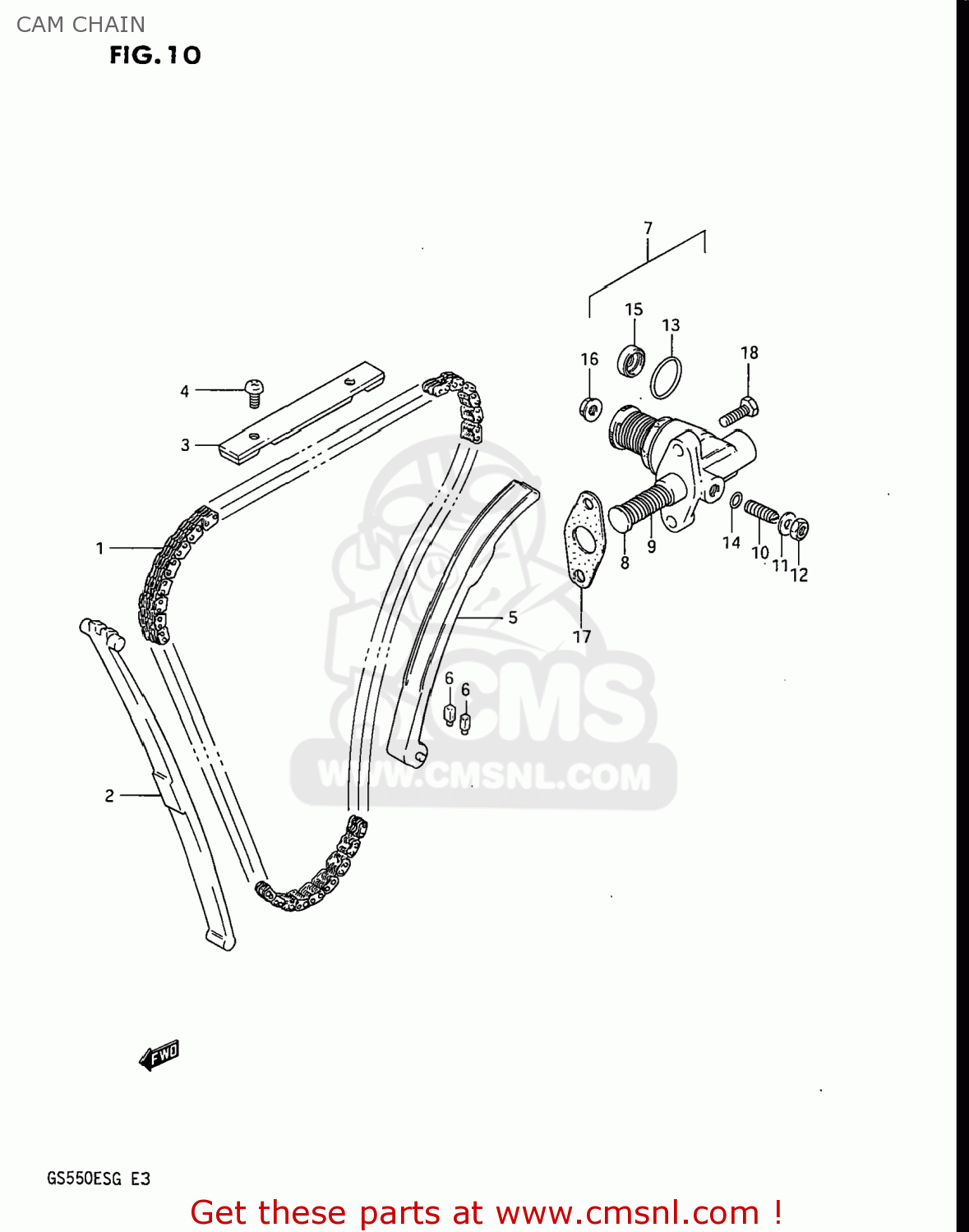 CAM CHAIN GS550ESE 1984 (E) USA (E03)