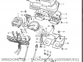 SPEEDOMETER - TACHOMETER (GS550EF/EG) - GS550ESE 1984 (E) USA (E03)