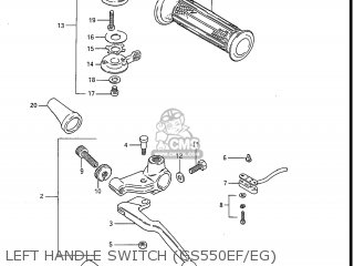 LEFT HANDLE SWITCH (GS550EF/EG) - GS550ESE 1985 (F) USA (E03)
