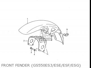 FRONT FENDER (GS550ES3/ESE/ESF/ESG) - GS550ESE 1986 (G) USA (E03)