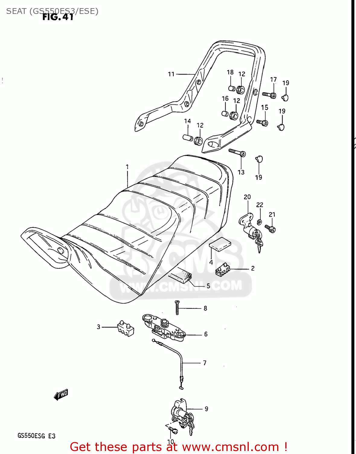 SEAT (GS550ES3/ESE) GS550ESF 1985 (F) USA (E03)