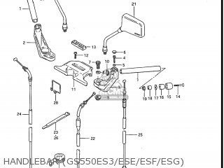 HANDLEBAR (GS550ES3/ESE/ESF/ESG) - GS550ESF 1985 (F) USA (E03)