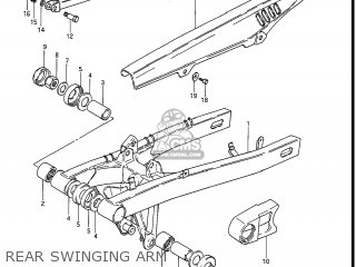 REAR SWINGING ARM - GS550ESF 1985 (F) USA (E03)