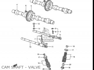 CAM SHAFT - VALVE - GS550ESF 1986 (G) USA (E03)