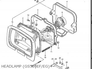 HEADLAMP (GS550EF/EG) - GS550ESF 1986 (G) USA (E03)