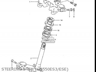 STEERING STEM (GS550ES3/ESE) - GS550ESF 1986 (G) USA (E03)