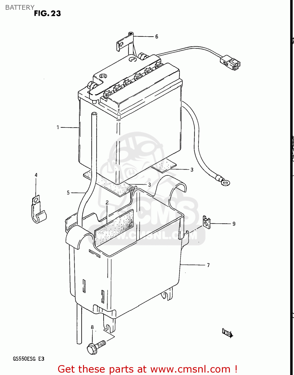 BATTERY GS550ESG 1984 (E) USA (E03)