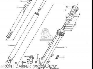 FRONT DAMPER (MODEL F/G) - GS550ESG 1984 (E) USA (E03)