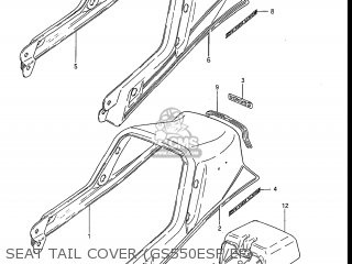 SEAT TAIL COVER (GS550ESF/EF) - GS550ESG 1984 (E) USA (E03)