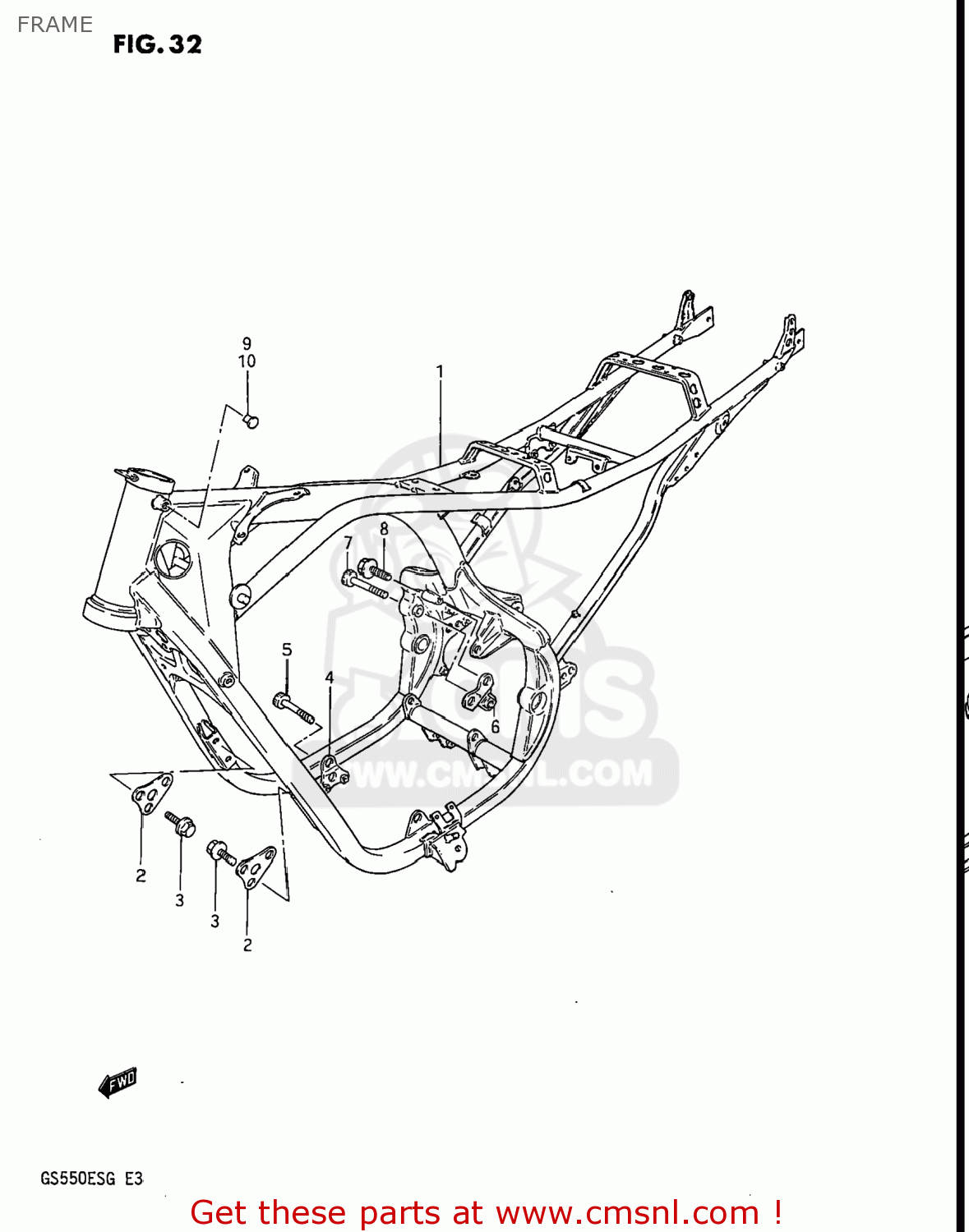 FRAME GS550ESG 1985 (F) USA (E03)