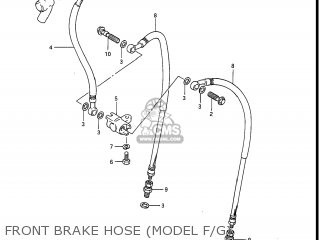 FRONT BRAKE HOSE (MODEL F/G) - GS550ESG 1985 (F) USA (E03)
