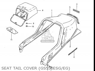 SEAT TAIL COVER (GS550ESG/EG) - GS550ESG 1985 (F) USA (E03)