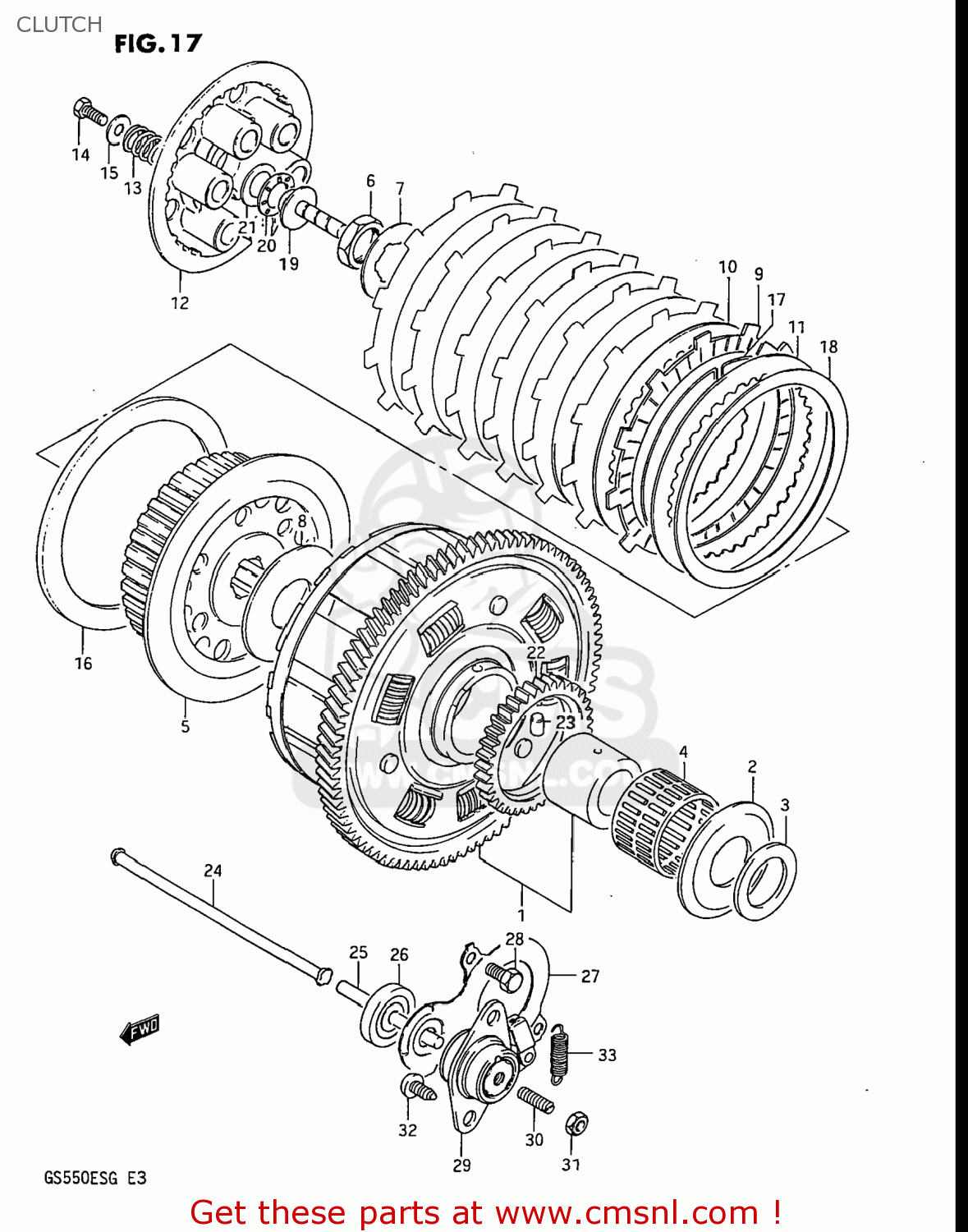 CLUTCH GS550ESG 1986 (G) USA (E03)