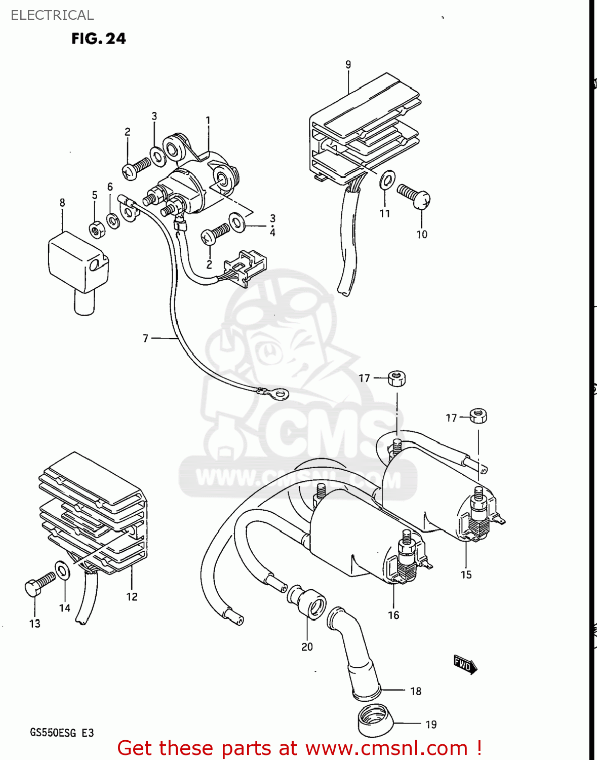 ELECTRICAL GS550ESG 1986 (G) USA (E03)