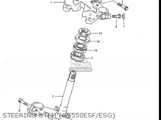 STEERING STEM (GS550ESF/ESG) - GS550ESG 1986 (G) USA (E03)