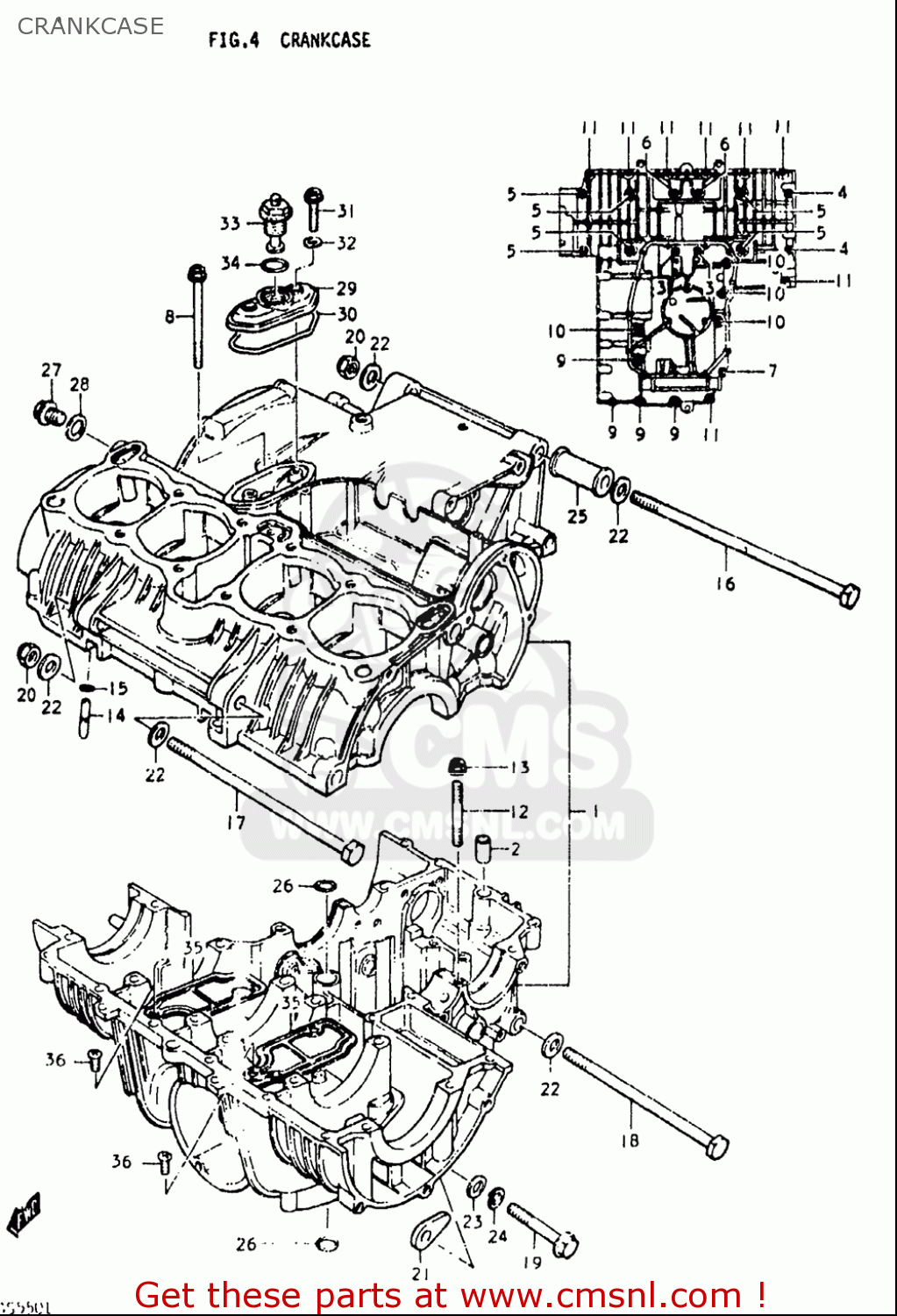 CRANKCASE GS550L 1979 (N) USA (E03)