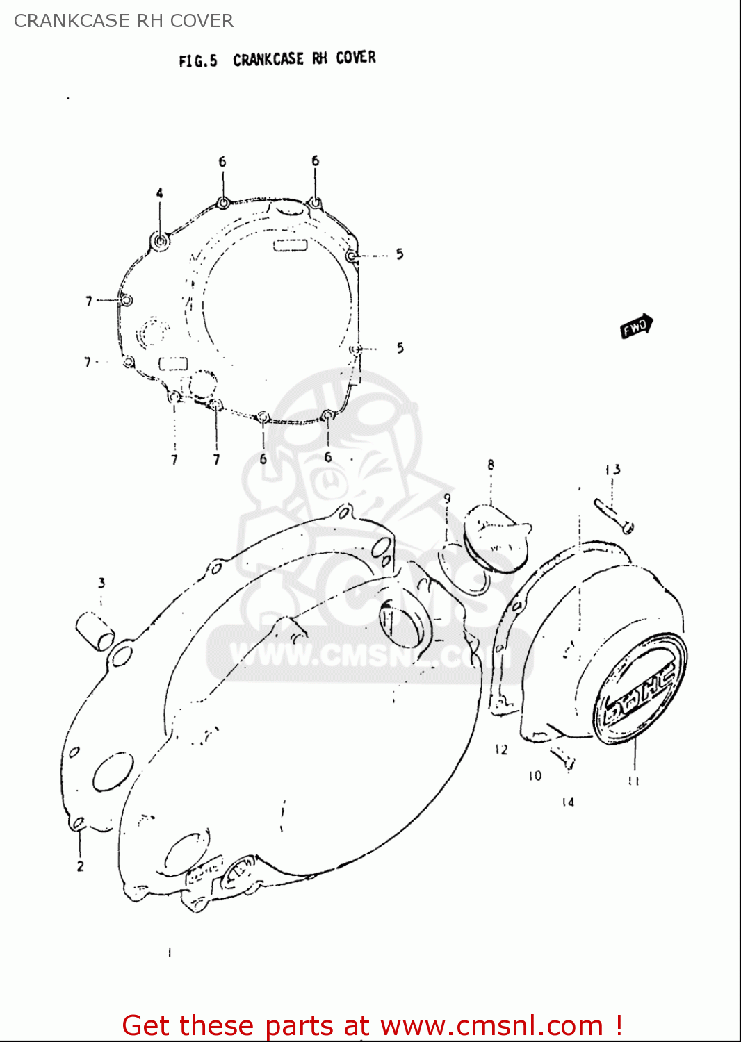 CRANKCASE RH COVER GS550L 1979 (N) USA (E03)
