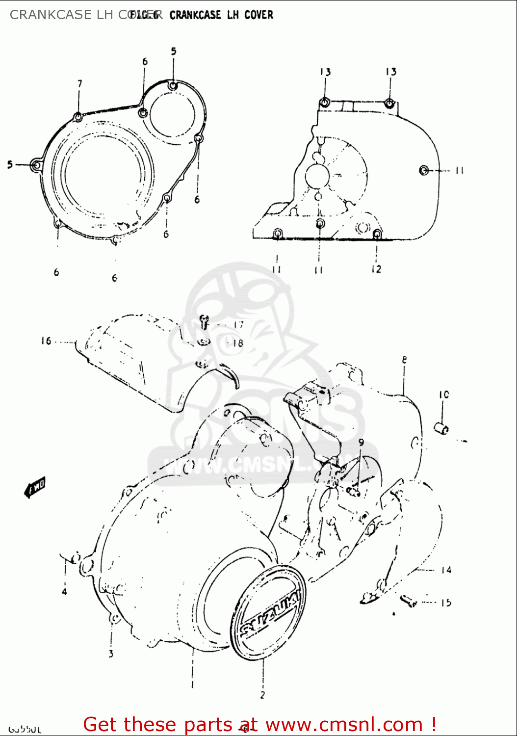 CRANKCASE LH COVER GS550L 1979 (N) USA (E03)