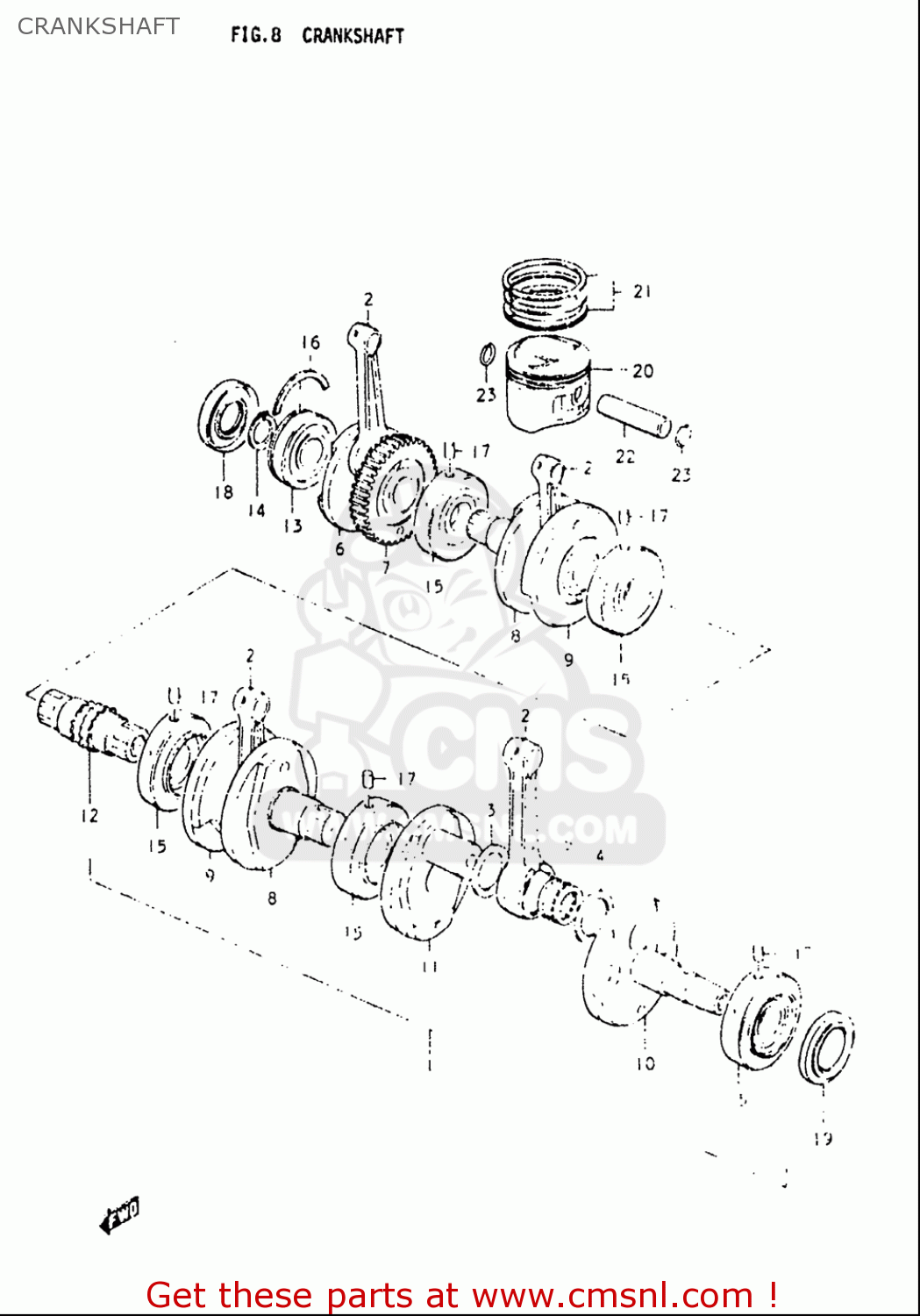 CRANKSHAFT GS550L 1979 (N) USA (E03)