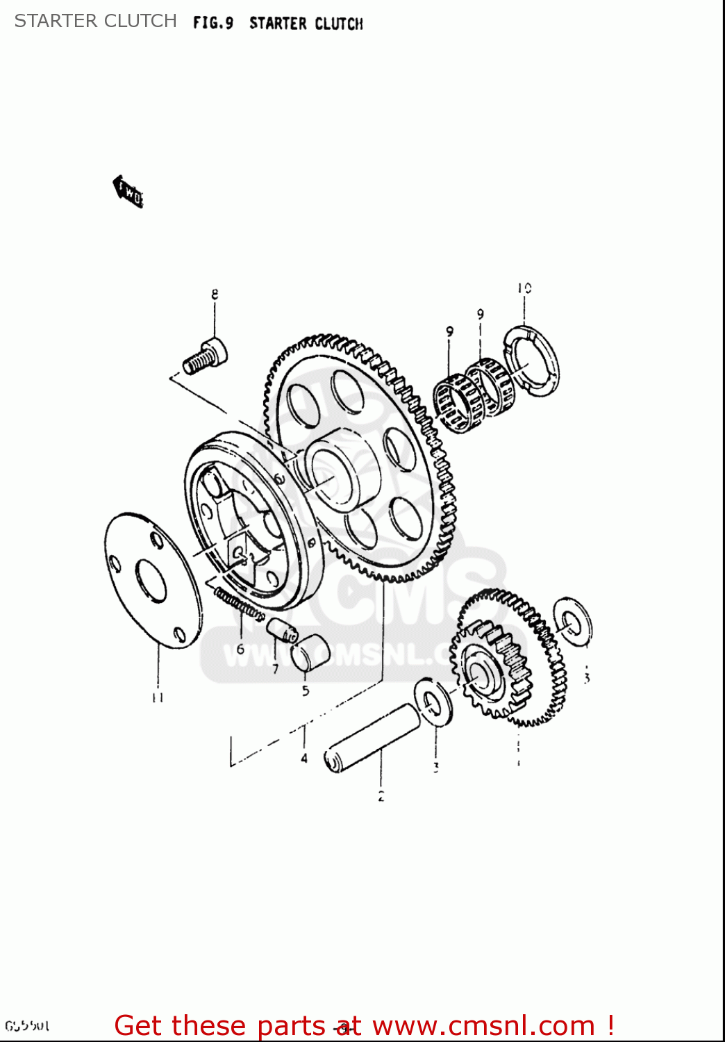 STARTER CLUTCH GS550L 1979 (N) USA (E03)