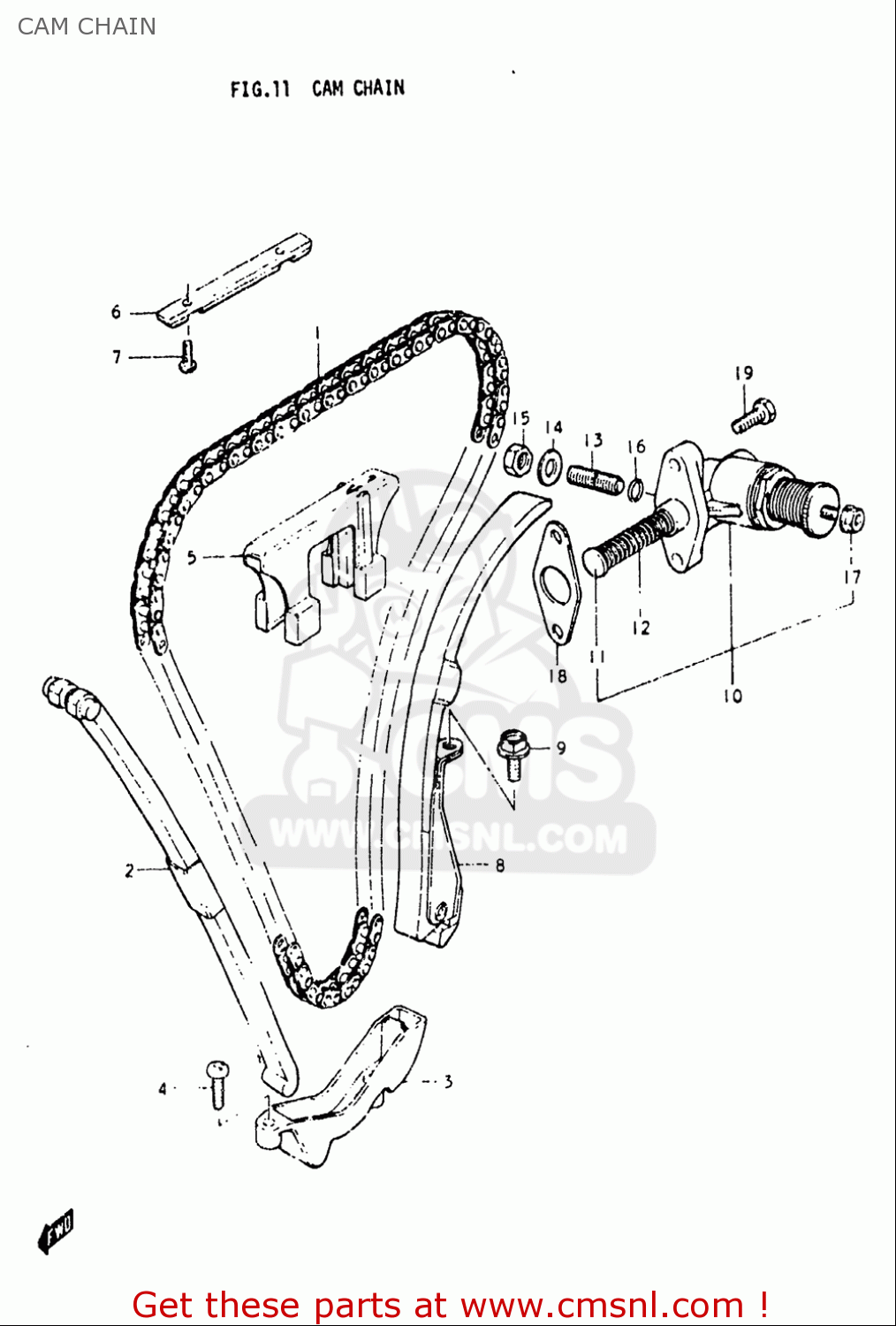 CAM CHAIN GS550L 1979 (N) USA (E03)