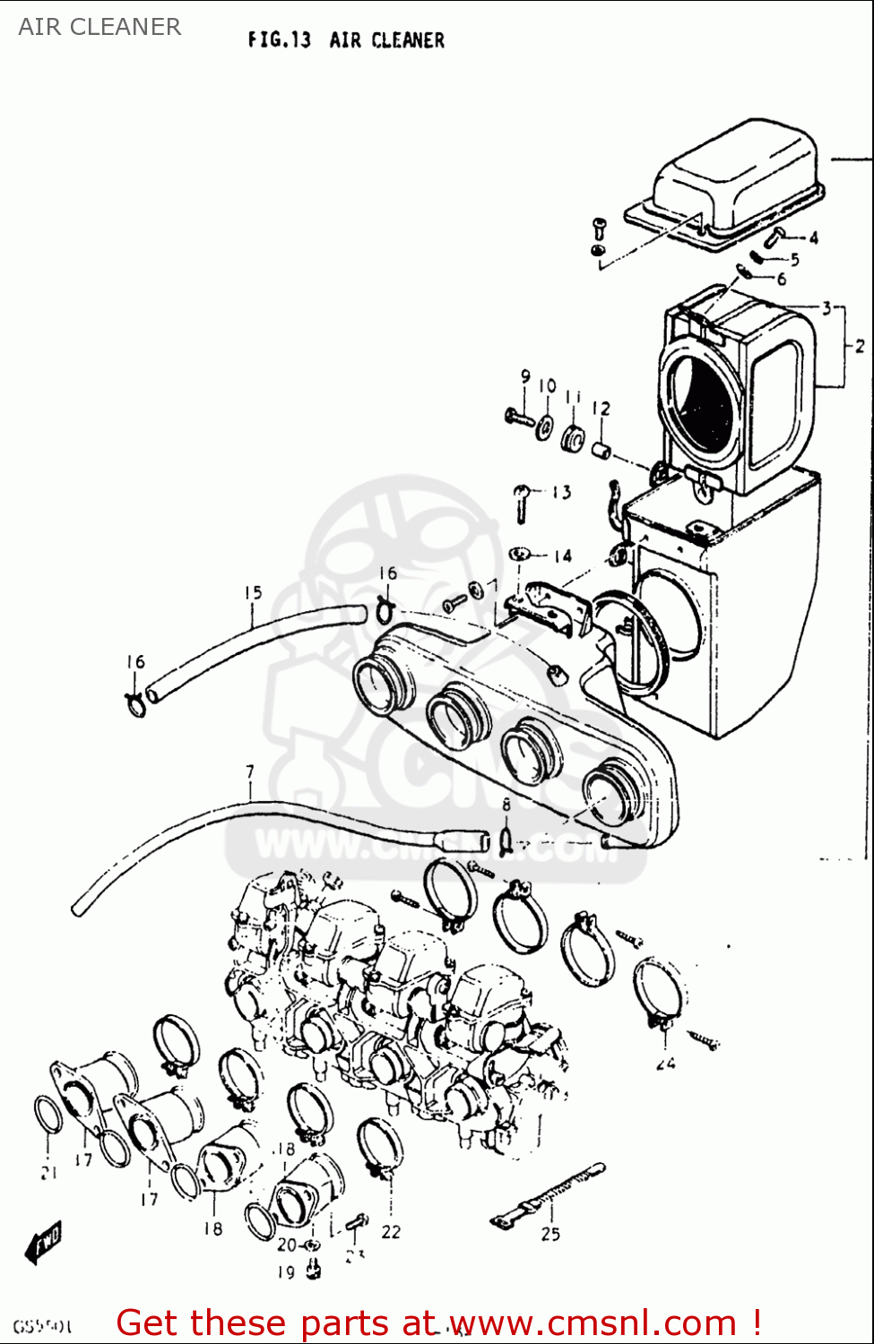 AIR CLEANER GS550L 1979 (N) USA (E03)