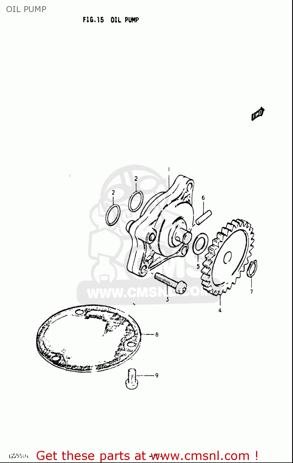 OIL PUMP GS550L 1979 (N) USA (E03)