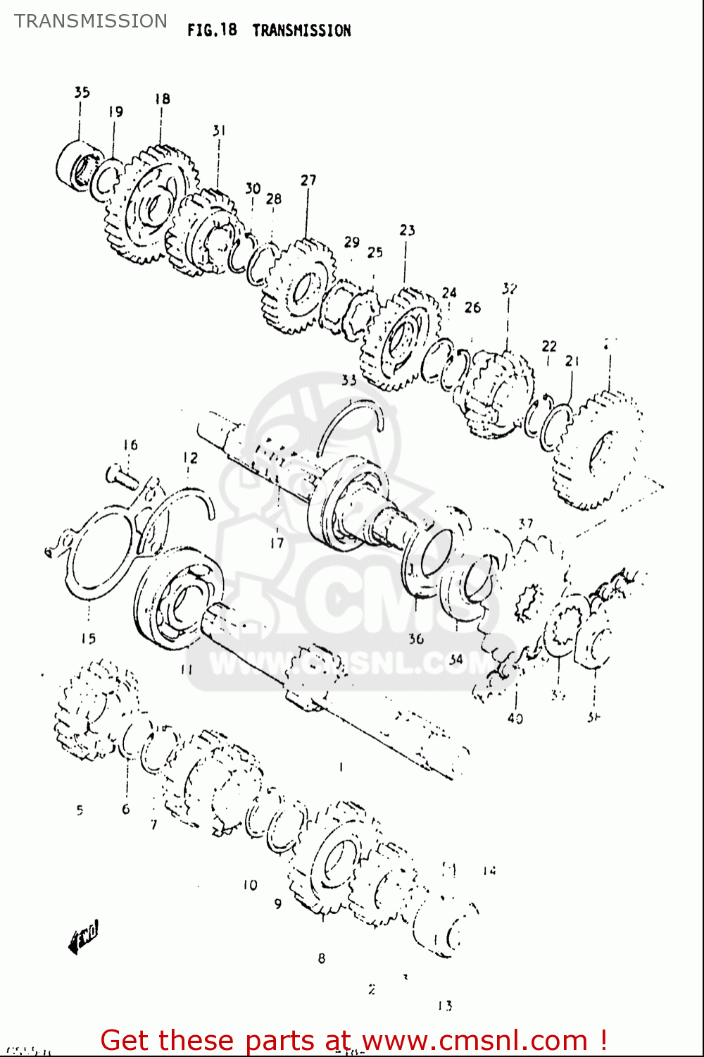 TRANSMISSION GS550L 1979 (N) USA (E03)
