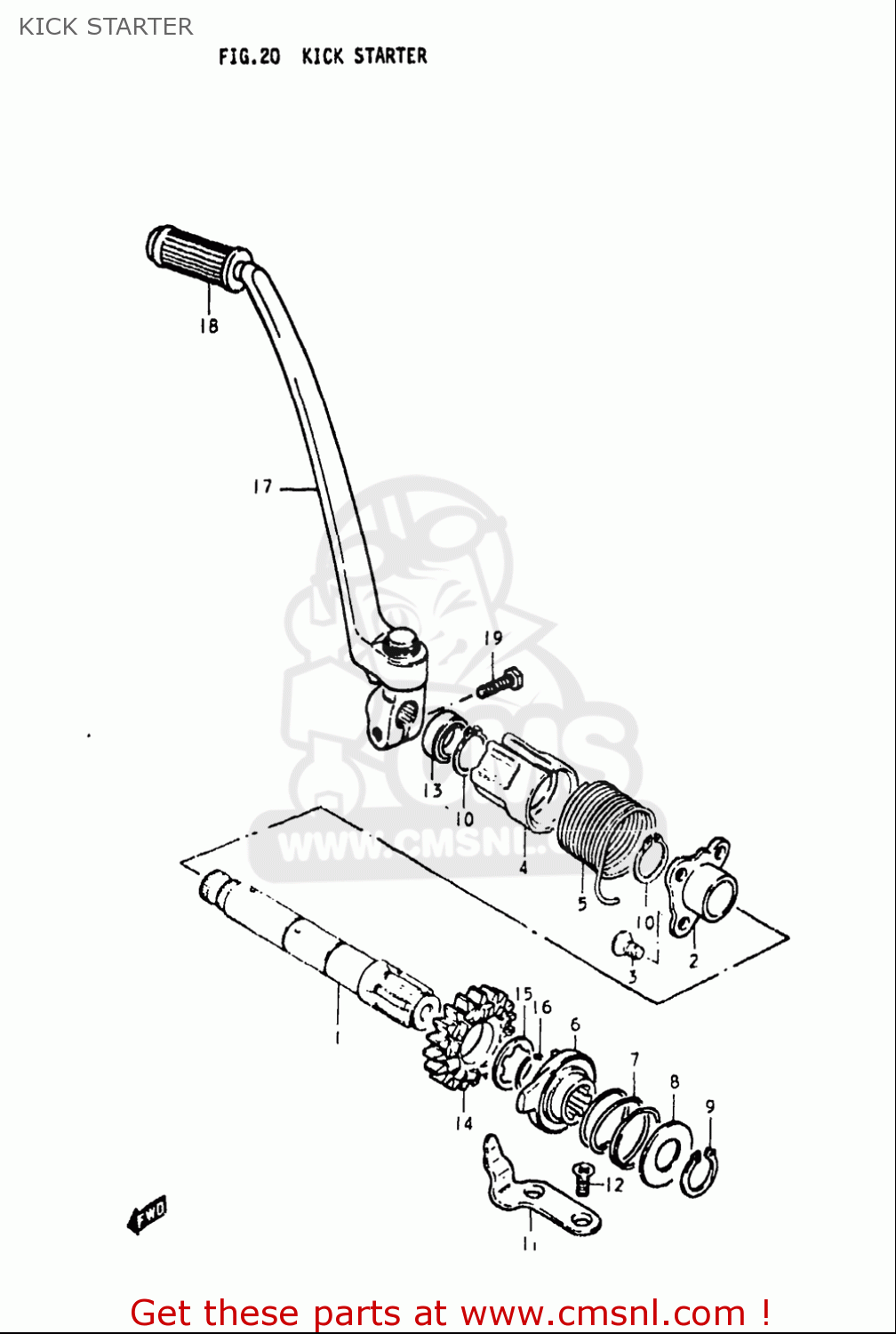 KICK STARTER GS550L 1979 (N) USA (E03)