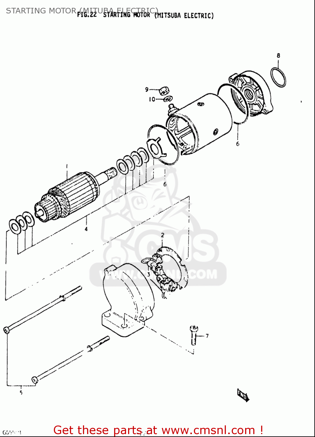 STARTING MOTOR (MITUBA ELECTRIC) GS550L 1979 (N) USA (E03)