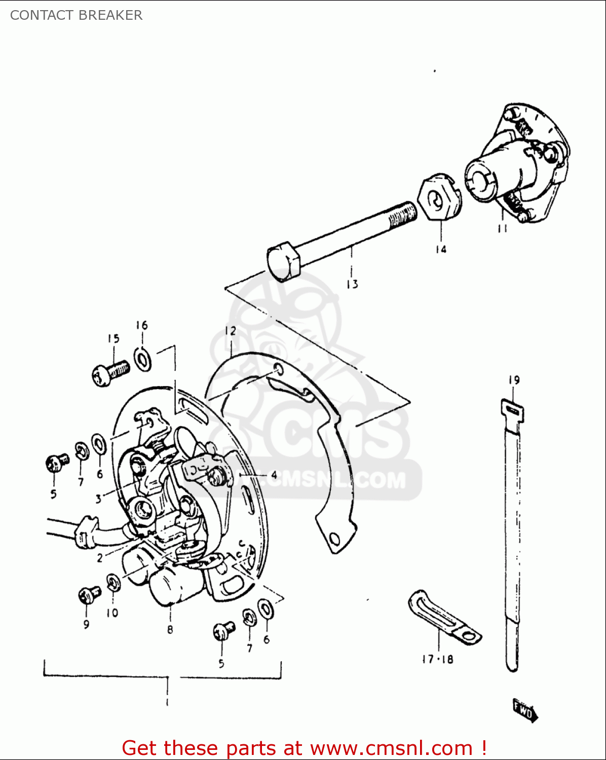 CONTACT BREAKER GS550L 1979 (N) USA (E03)