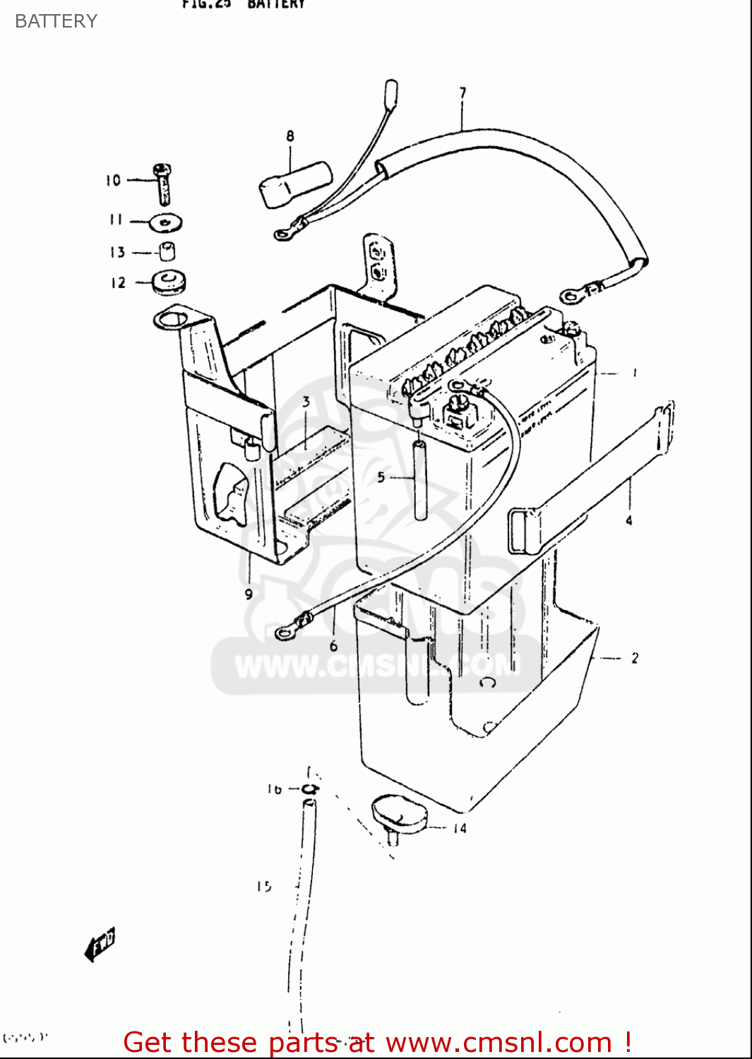 BATTERY GS550L 1979 (N) USA (E03)