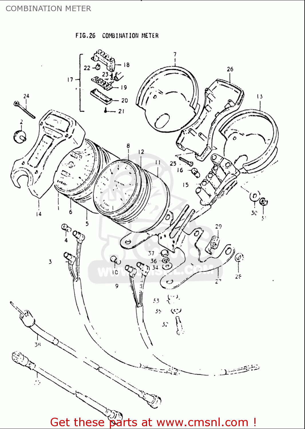 COMBINATION METER GS550L 1979 (N) USA (E03)