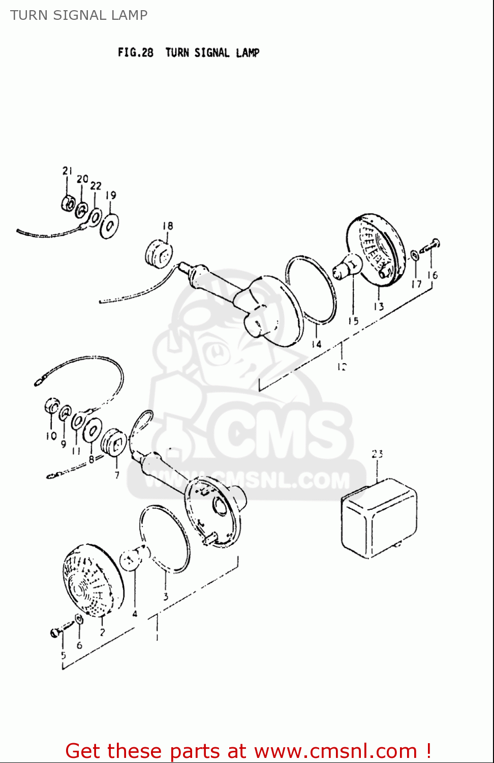 TURN SIGNAL LAMP GS550L 1979 (N) USA (E03)