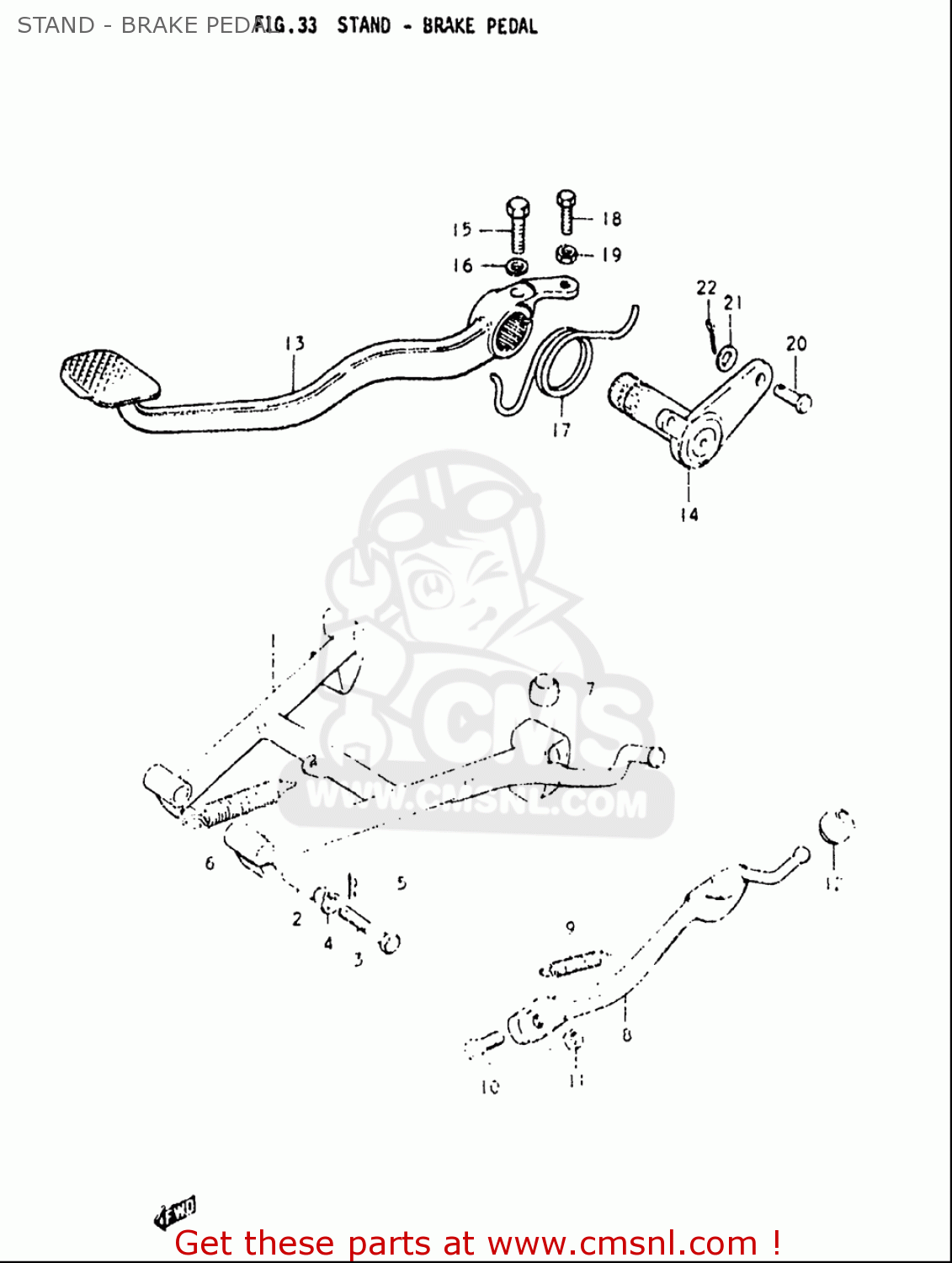STAND - BRAKE PEDAL GS550L 1979 (N) USA (E03)