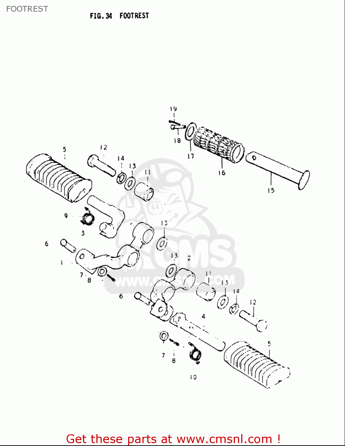 FOOTREST GS550L 1979 (N) USA (E03)